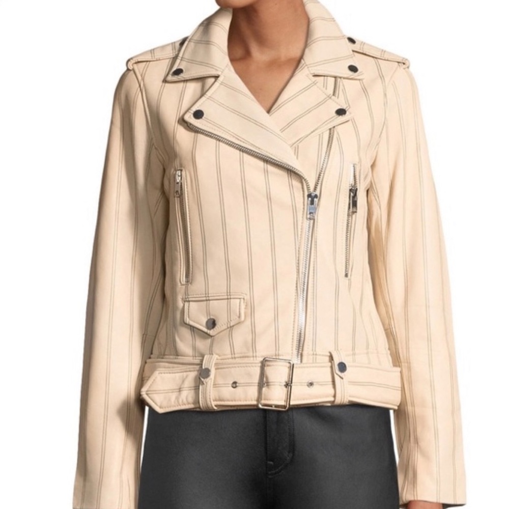 Derek Lam 10 Crosby real leather biker moto jacket size 8